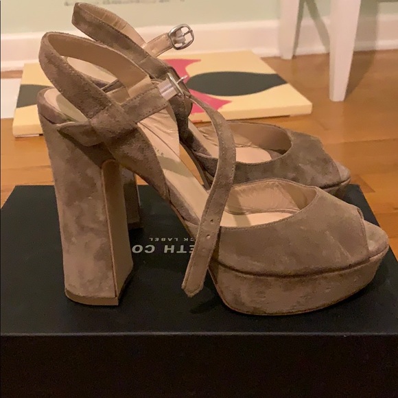 Kenneth Cole BLACK LABEL Chunky Suede Heels - Picture 2 of 5